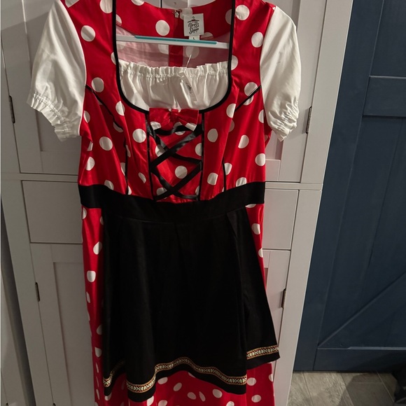 Disney Minnie Mouse Dirndl dress size Large - Picture 1 of 3